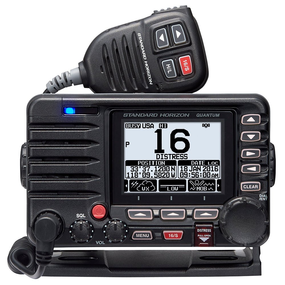 Standard Horizon Quantum GX6000 25W Commercial Grade Fixed Mount VHF w/NMEA 2000, Integrated AIS receiver, Speaker Mic [GX6000] - Houseboatparts.com