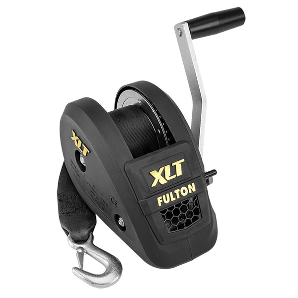 Fulton 1500lb Single Speed Winch w/20' Strap Included - Black Cover [142311] - Houseboatparts.com