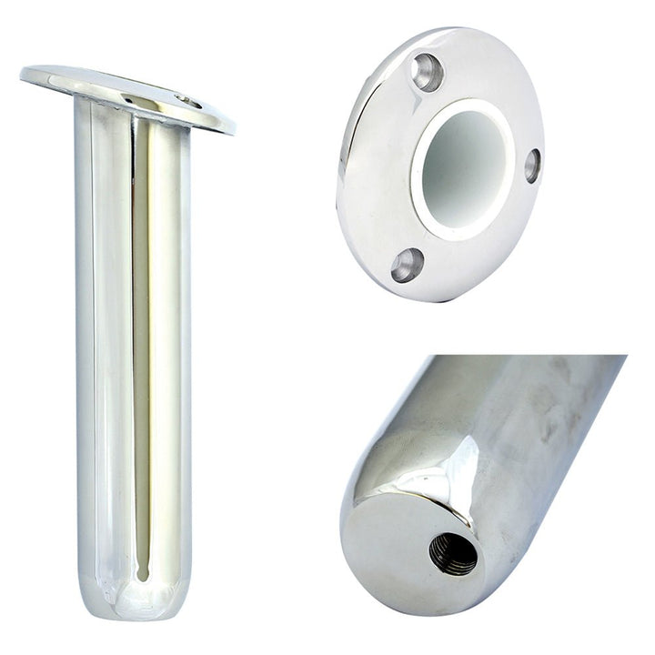Tigress Round Head Closed Base Rod Holder - 15 Degree - 9" [77901] - Houseboatparts.com