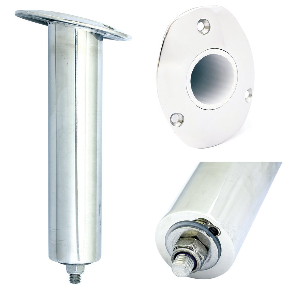 Tigress 3 Hole Swivel Oval Head Rod Holder - 15 Degree - 10 - 1/2" [88524] - Houseboatparts.com