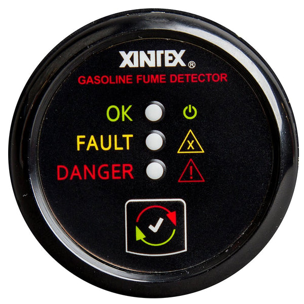 Fireboy-Xintex Gasoline Fume Detector - Black Bezel - 12/24V [G-1B-R] - Houseboatparts.com