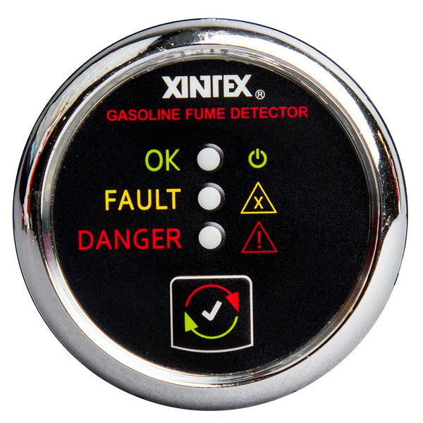 Fireboy-Xintex Gasoline Fume Detector - Chrome Bezel - 12/24V [G-1C-R] - Houseboatparts.com