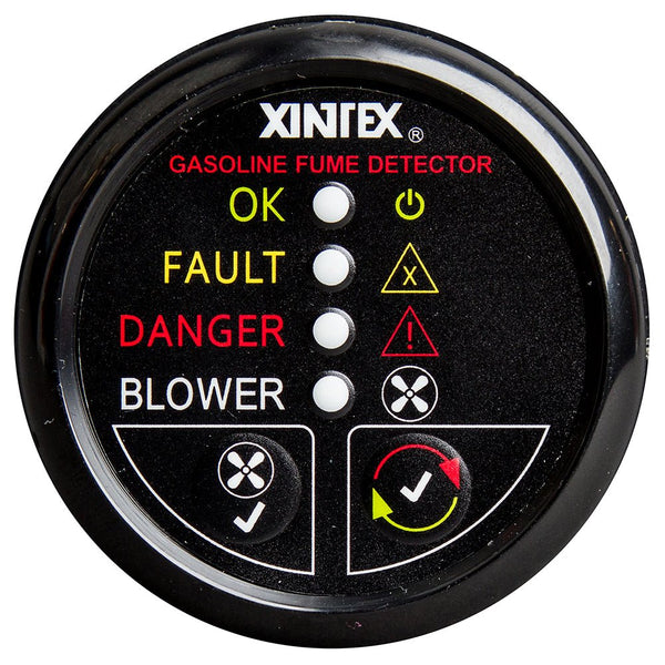Fireboy-Xintex Gasoline Fume Detector w/Blower Control - Black Bezel - 12V [G-1BB-R] - Houseboatparts.com