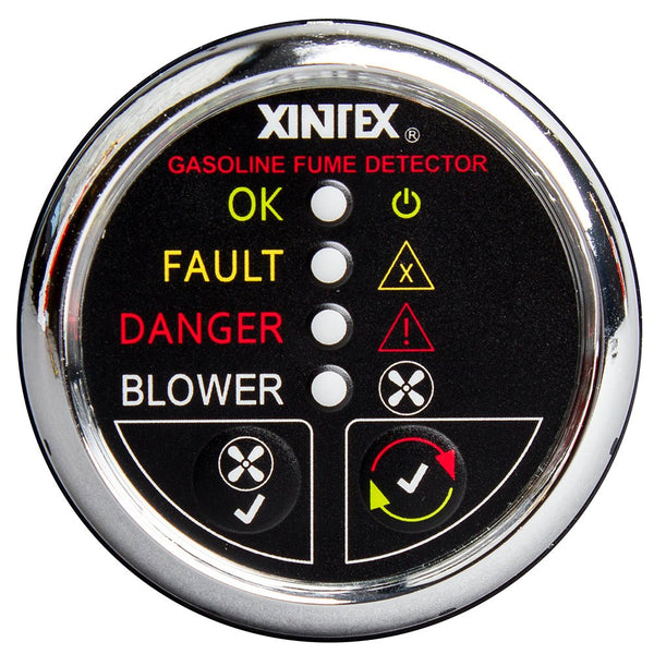 Fireboy-Xintex Gasoline Fume Detector w/Blower Control - Chrome Bezel - 12V [G-1CB-R] - Houseboatparts.com