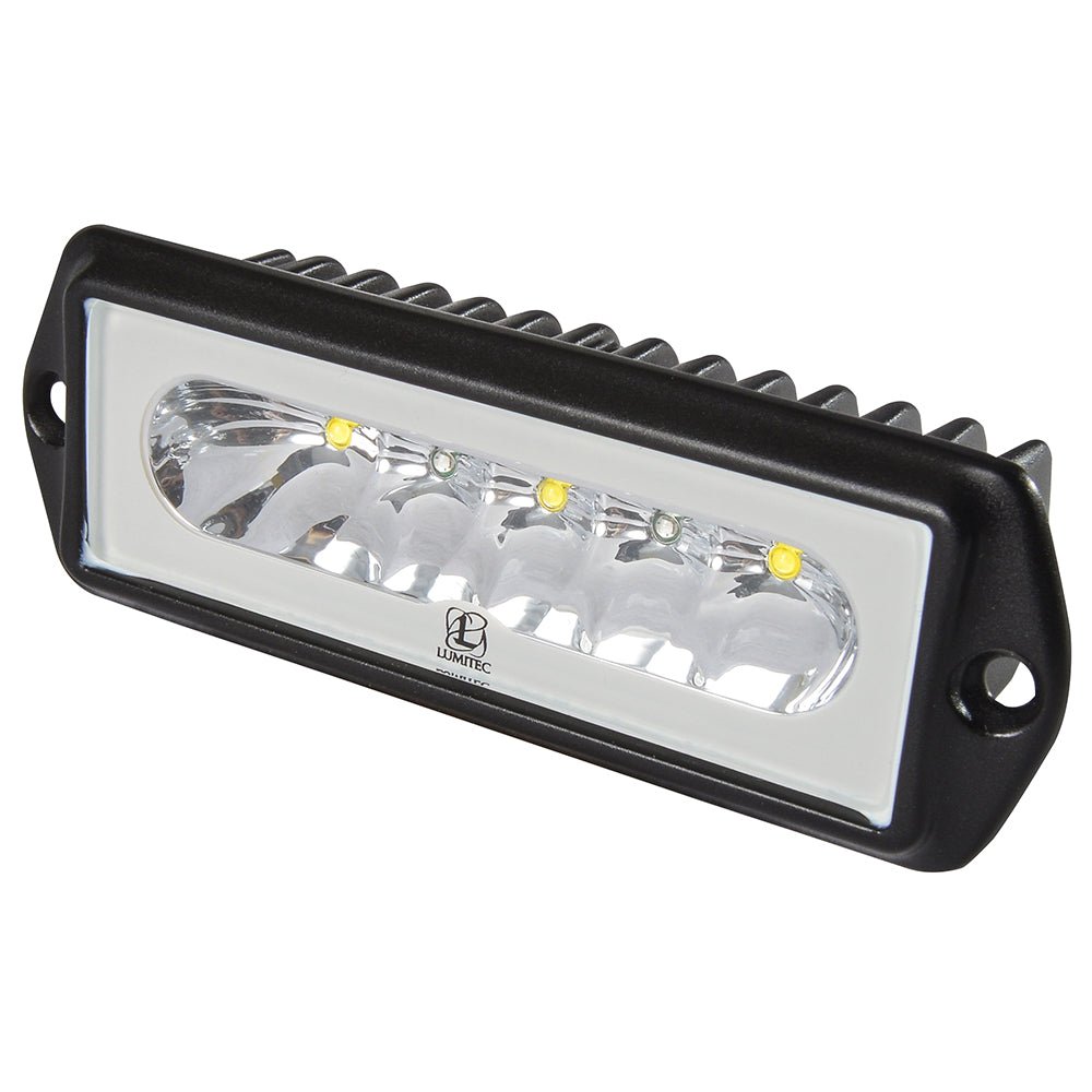 Lumitec Capri2 - Flush Mount LED Flood Light - Black Housing - 2-Color White/Blue Dimming [101186] - Houseboatparts.com