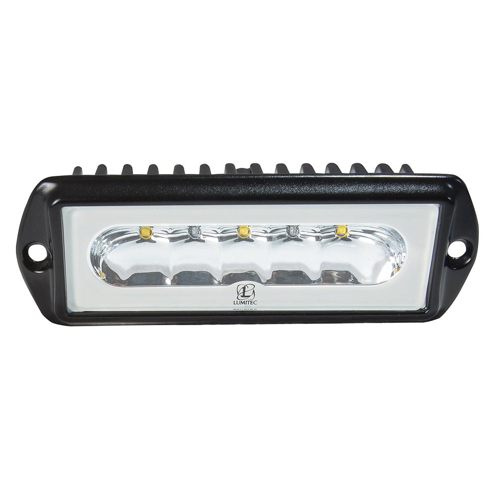 Lumitec Capri2 - Flush Mount LED Flood Light - Black Housing - 2-Color White/Blue Dimming [101186] - Houseboatparts.com