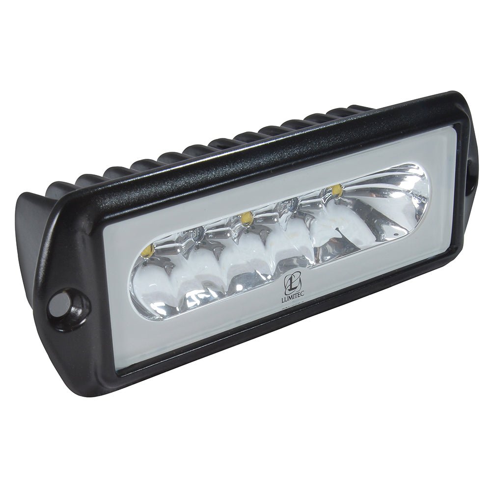 Lumitec Capri2 - Flush Mount LED Flood Light - Black Housing - 2-Color White/Blue Dimming [101186] - Houseboatparts.com