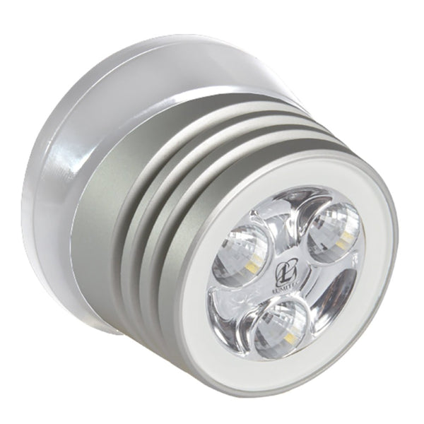 Lumitec Zephyr LED Spreader/Deck Light - Brushed White Base - White Non-Dimming [101325] - Houseboatparts.com