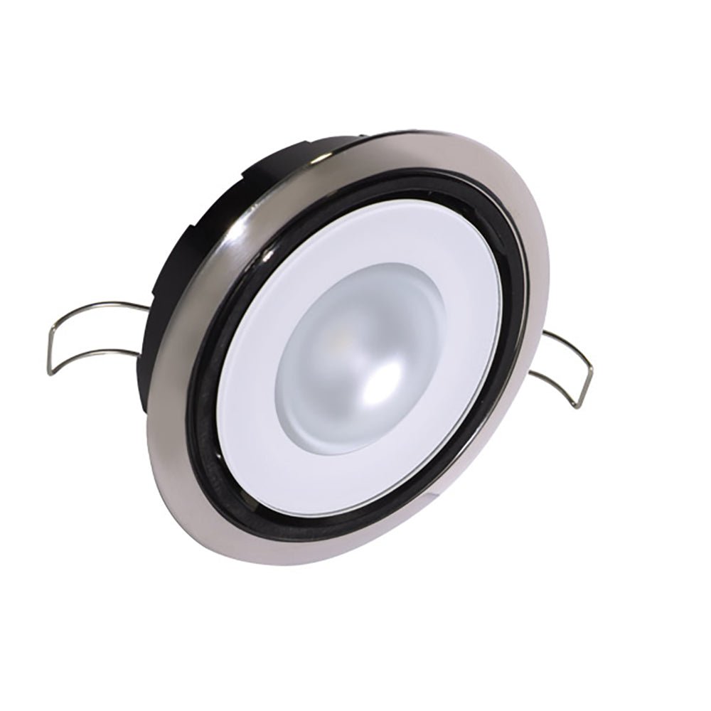 Lumitec Mirage Positionable Down Light - Spectrum RGBW Dimming - Polished Bezel [115117] - Houseboatparts.com