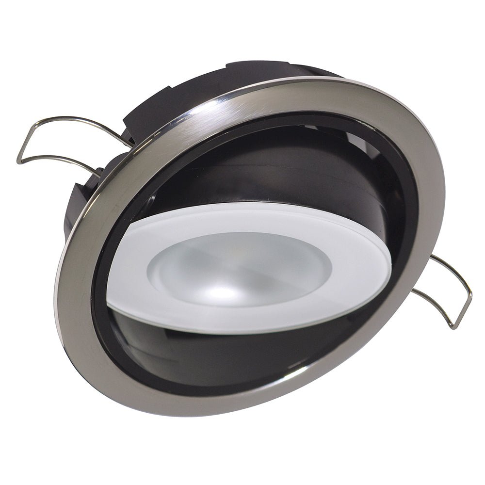 Lumitec Mirage Positionable Down Light - Spectrum RGBW Dimming - Polished Bezel [115117] - Houseboatparts.com