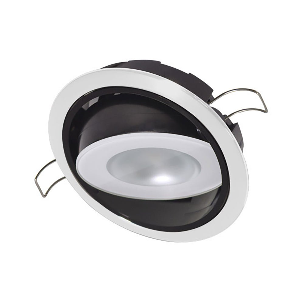 Lumitec Mirage Positionable Down Light - Spectrum RGBW Dimming - White Bezel [115127] - Houseboatparts.com