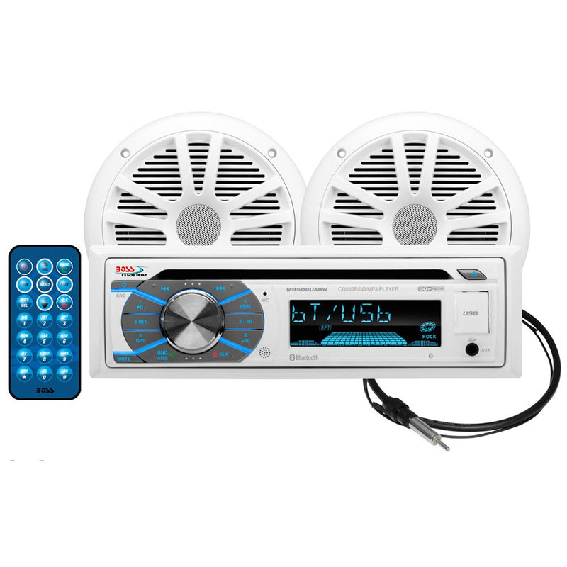 Boss Audio MCK508WB.6 Marine Stereo 6.5" Speaker Kit - White [MCK508WB.6] - Houseboatparts.com
