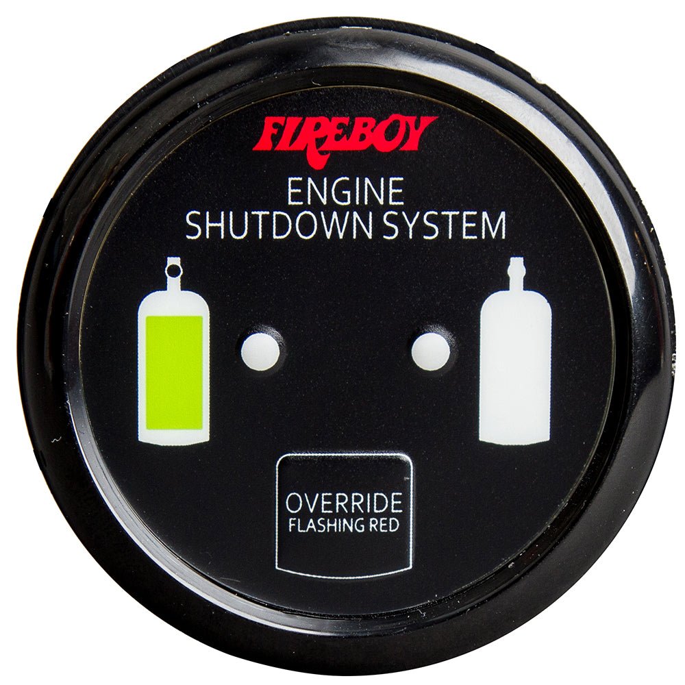 Fireboy-Xintex Deluxe Helm Display w/Gauge Body, LED Color Graphics f/Engine Shutdown System - Black Bezel Display [DU-RBH-20-R] - Houseboatparts.com