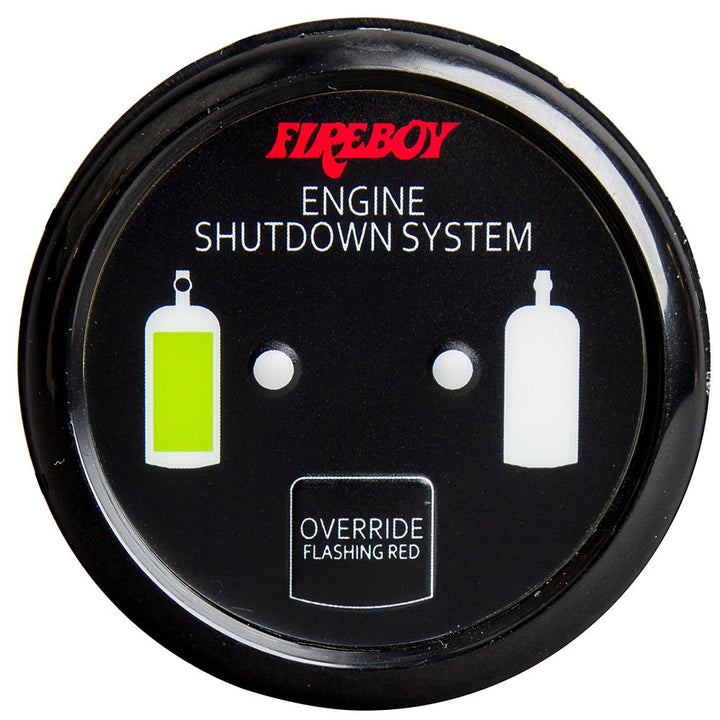 Fireboy-Xintex Deluxe Helm Display w/Gauge Body, LED Color Graphics f/Engine Shutdown System - Black Bezel Display [DU-RBH-20-R] - Houseboatparts.com