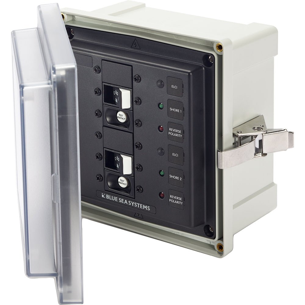 Blue Sea 3117 - SMS Panel Enclosure w/2 ELCI (30A) - 120V AC [3117] - Houseboatparts.com