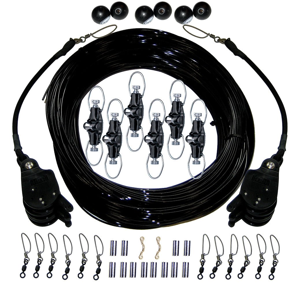 Rupp Triple Rigging Kit W/Lok-Ups & Nok-Outs - 520' Black Mono Cord [CA-0160-MO] - Houseboatparts.com