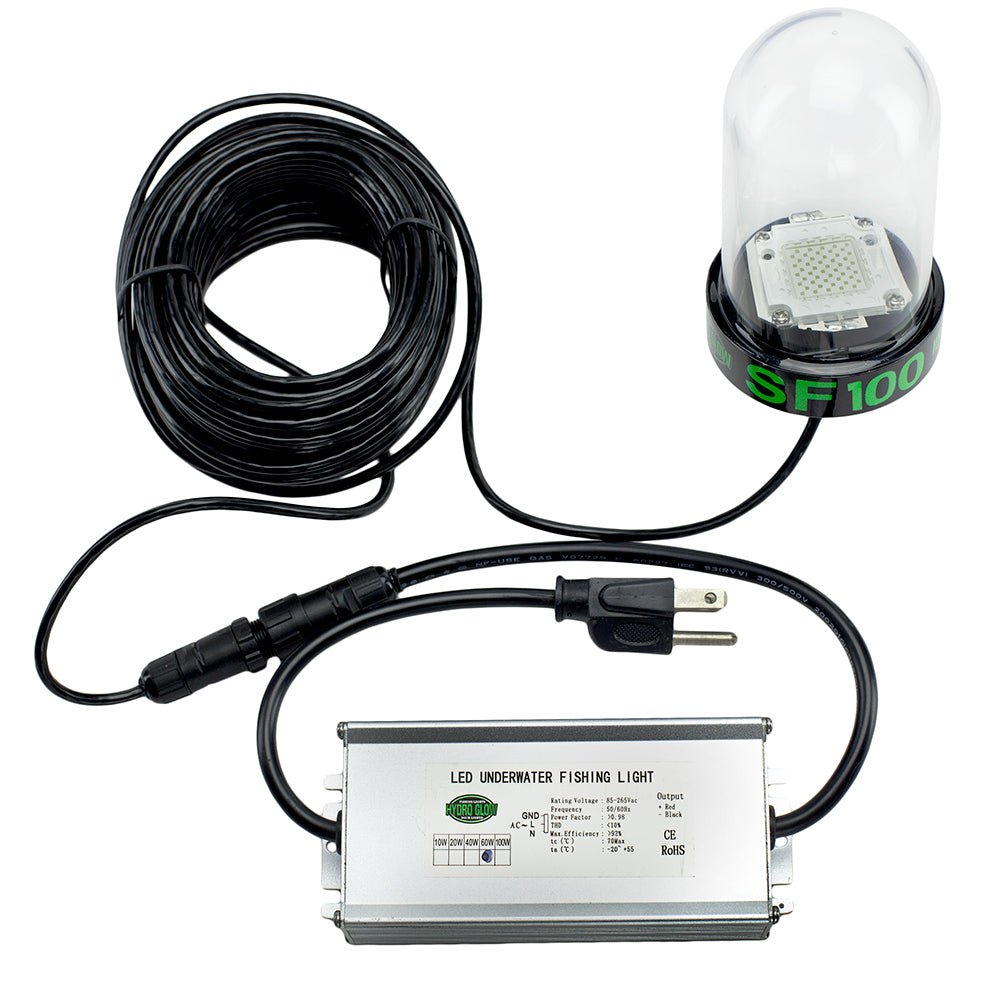 Hydro Glow SF100G 100W/120VVAC Underwater Dock Light - Green Anchored To Bottom [SF100G] - Houseboatparts.com