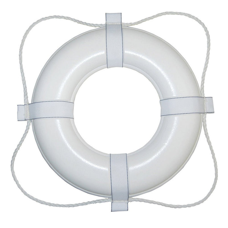 Taylor Made White 30" Foam Ring Buoy w/White Grab Line [380] - Houseboatparts.com