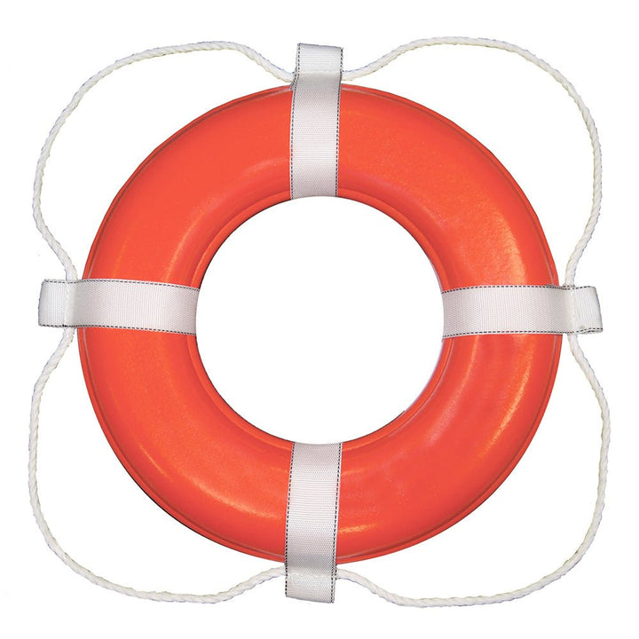 Taylor Made Foam Ring Buoy - 30" - Orange w/White Grab Line [383] - Houseboatparts.com