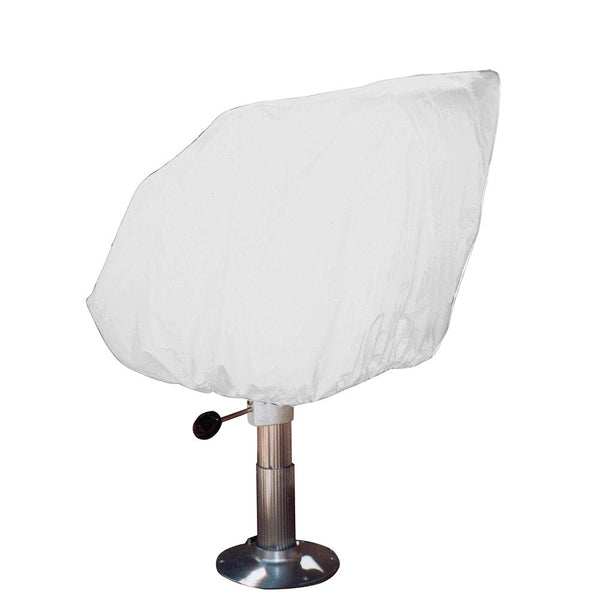 Taylor Made Helm/Bucket/Fixed Back Boat Seat Cover - Vinyl White [40230] - Houseboatparts.com