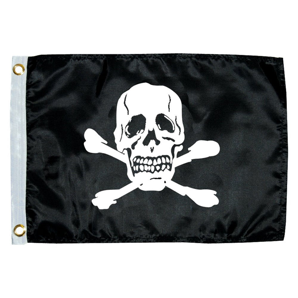 Taylor Made 12" x 18" Jolly Roger Novelty Flag [1818] - Houseboatparts.com