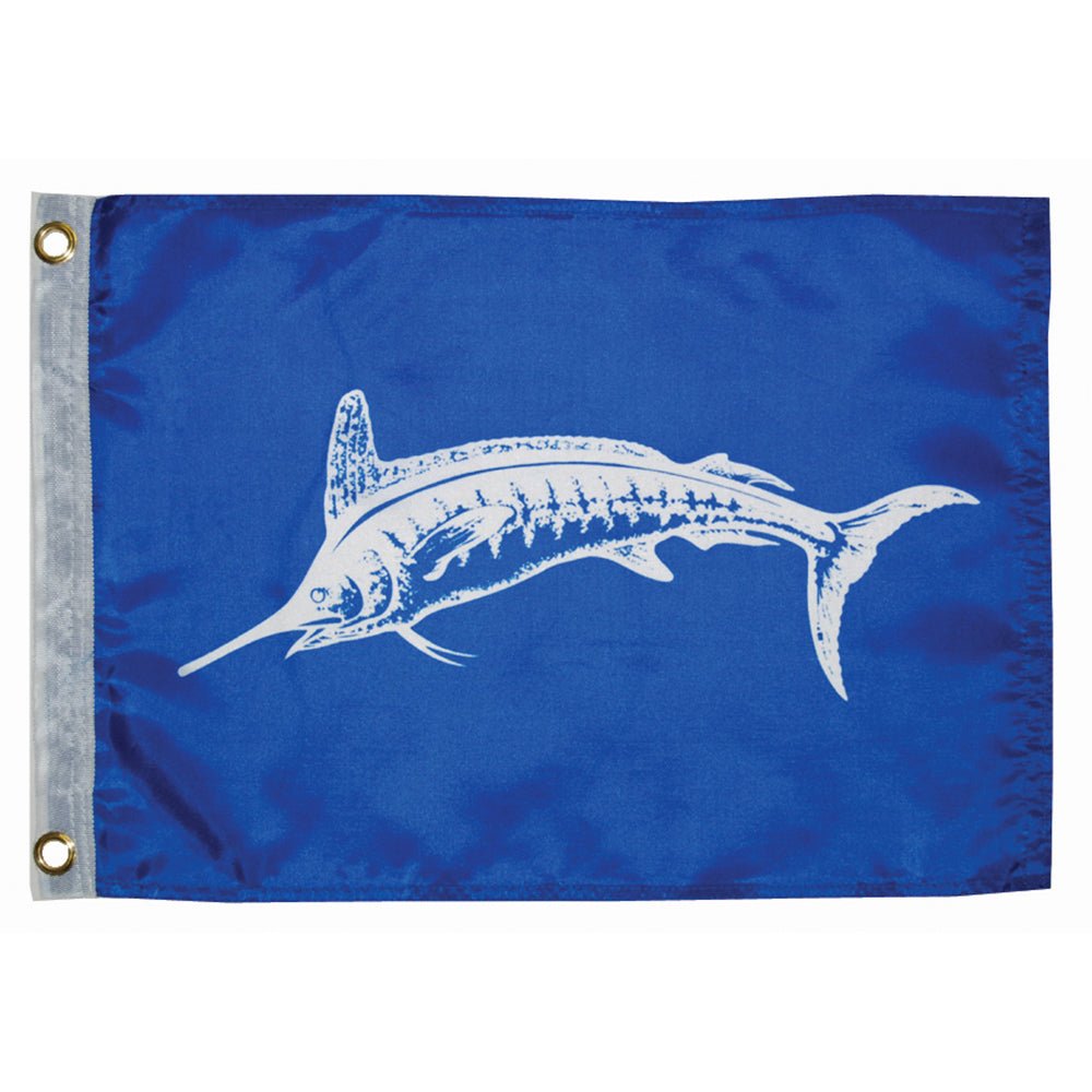 Taylor Made 12" x 18" White Marlin Flag [3018] - Houseboatparts.com