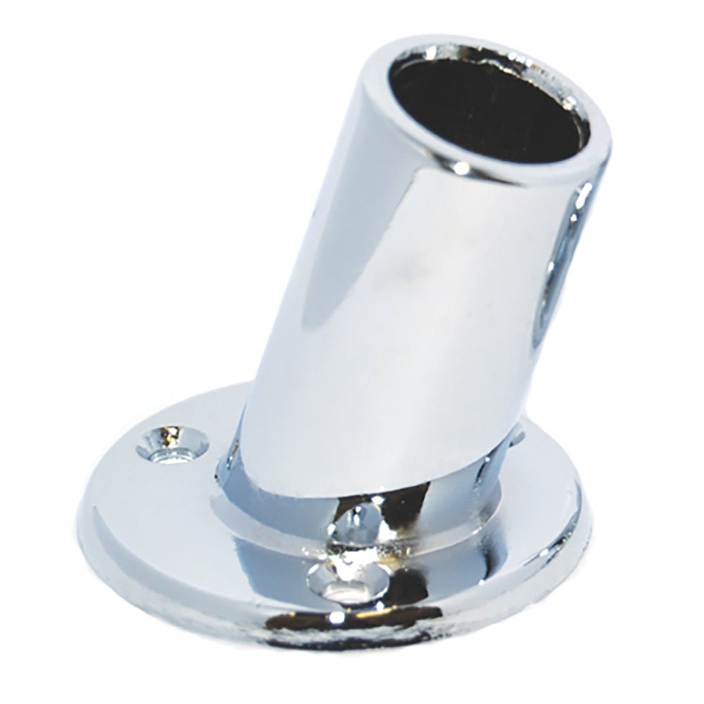 Taylor Made 1" Slanted Chrome Plated Flag Pole Socket [962] - Houseboatparts.com