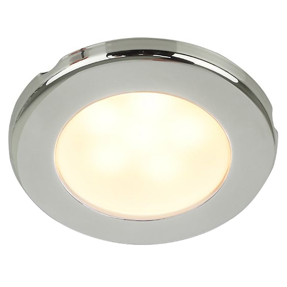 Hella Marine EuroLED 75 3" Round Screw Mount Down Light - Warm White LED - Stainless Steel Rim - 12V [958109021] - Houseboatparts.com
