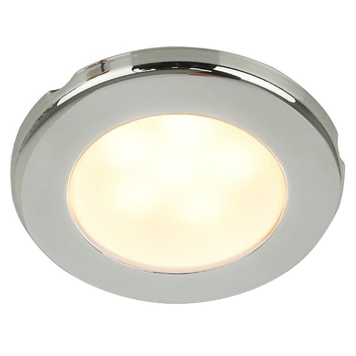 Hella Marine EuroLED 75 3" Round Screw Mount Down Light - Warm White LED - Stainless Steel Rim - 12V [958109021] - Houseboatparts.com