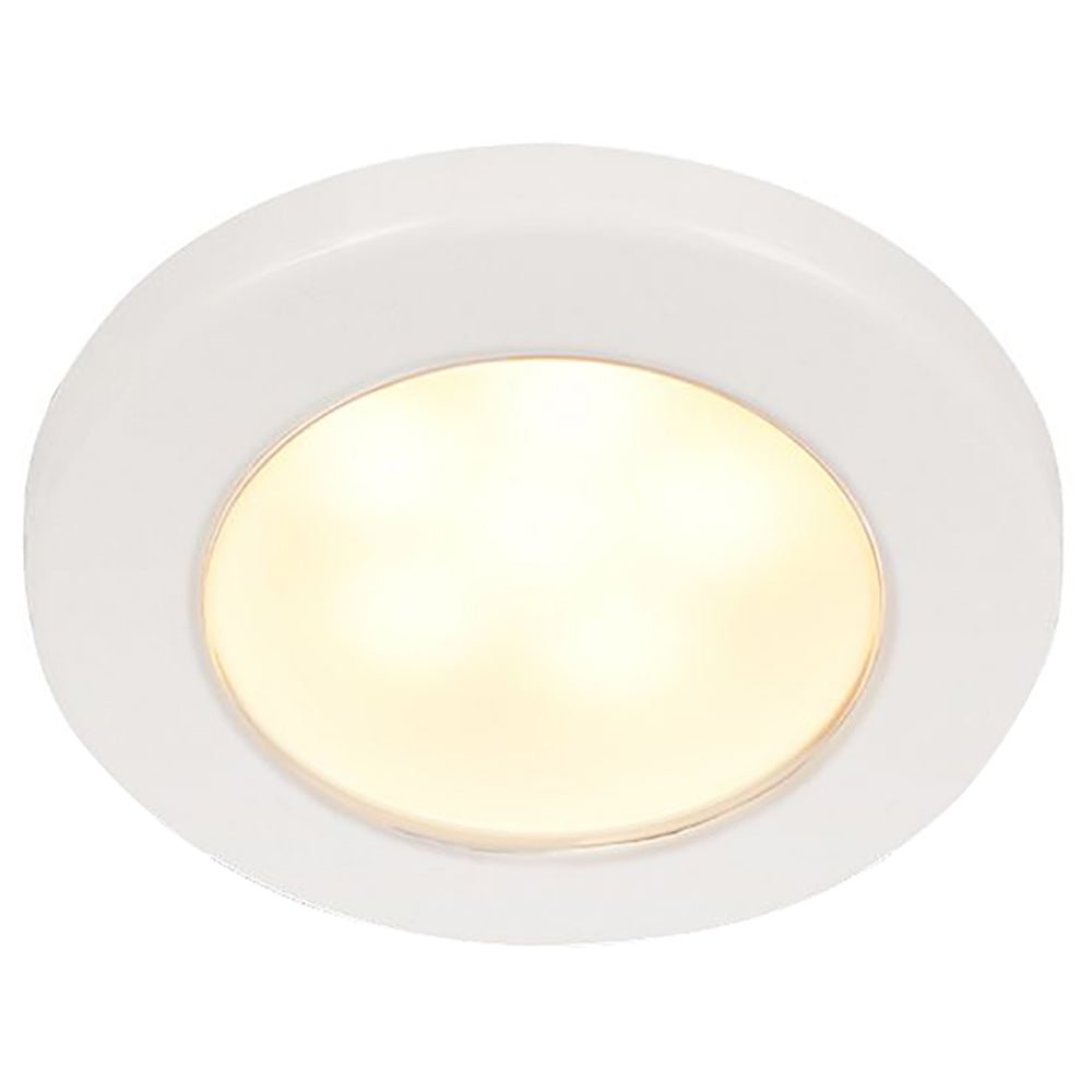 Hella Marine EuroLED 75 3" Round Screw Mount Down Light - Warm White LED - White Plastic Rim - 12V [958109011] - Houseboatparts.com