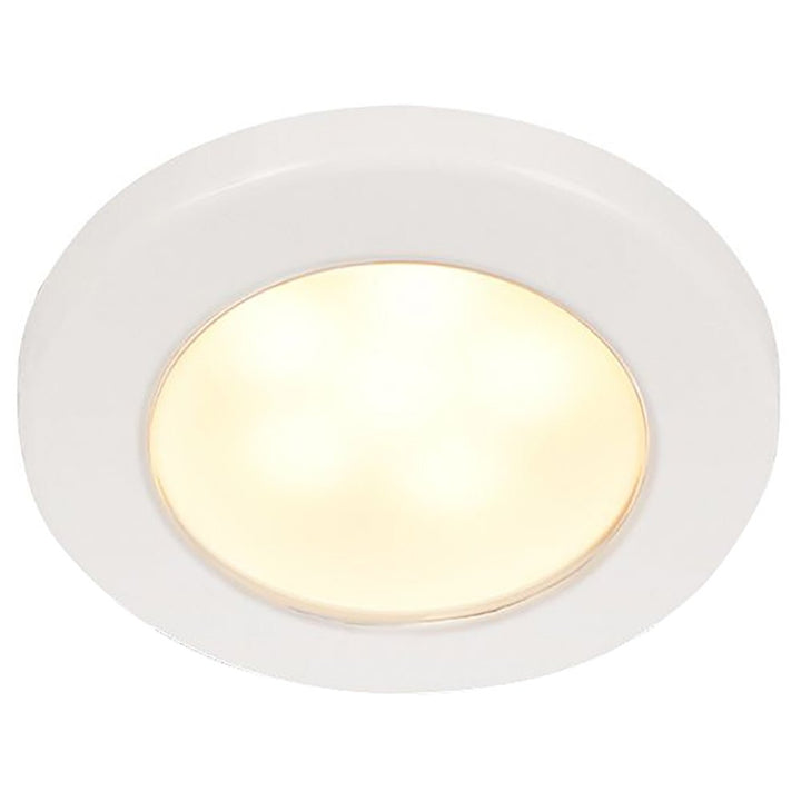Hella Marine EuroLED 75 3" Round Screw Mount Down Light - Warm White LED - White Plastic Rim - 12V [958109011] - Houseboatparts.com