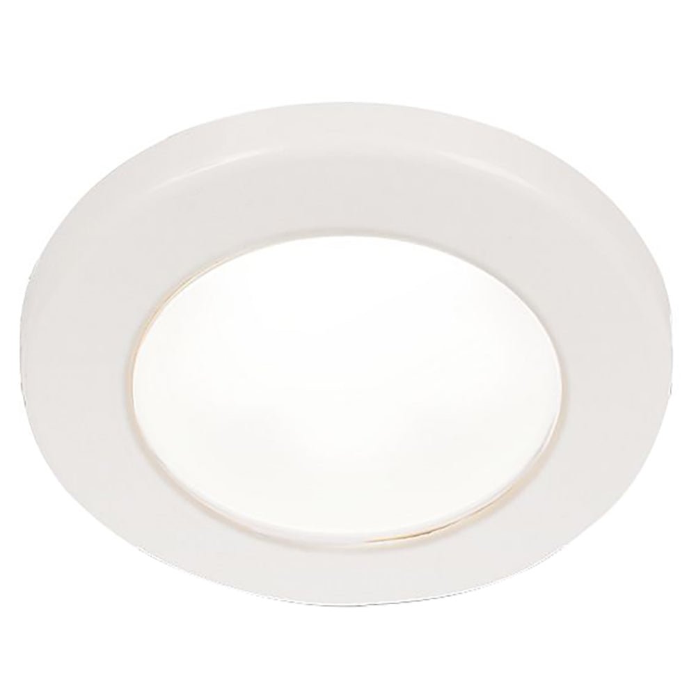 Hella Marine EuroLED 75 3" Round Screw Mount Down Light - White LED - White Plastic Rim - 12V [958110011] - Houseboatparts.com