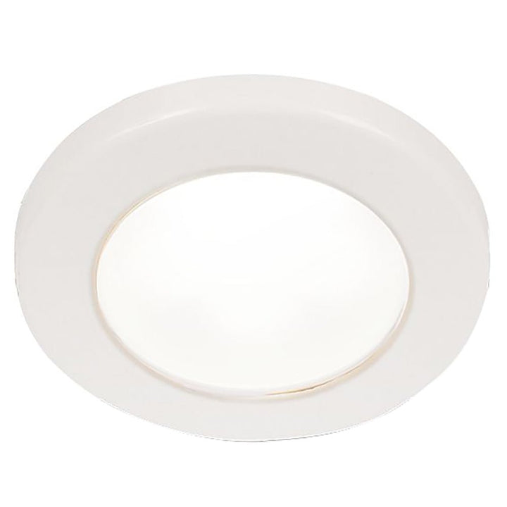 Hella Marine EuroLED 75 3" Round Screw Mount Down Light - White LED - White Plastic Rim - 12V [958110011] - Houseboatparts.com