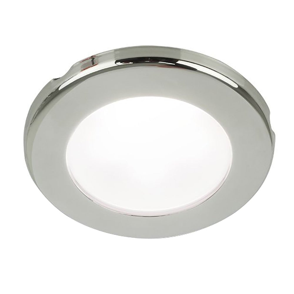 Hella Marine EuroLED 75 3" Round Screw Mount Down Light - White LED - Stainless Steel Rim - 12V [958110021] - Houseboatparts.com