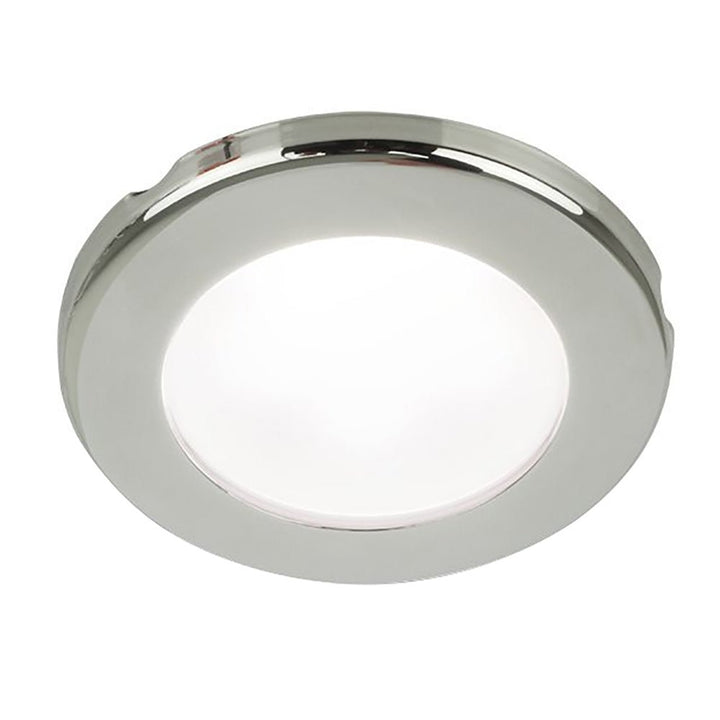 Hella Marine EuroLED 75 3" Round Screw Mount Down Light - White LED - Stainless Steel Rim - 12V [958110021] - Houseboatparts.com