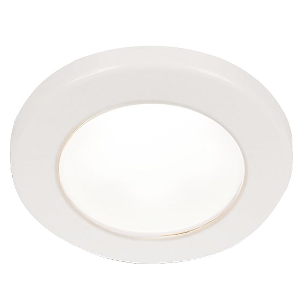 Hella Marine EuroLED 75 3" Round Screw Mount Down Light - White LED - White Plastic Rim - 24V [958110111] - Houseboatparts.com