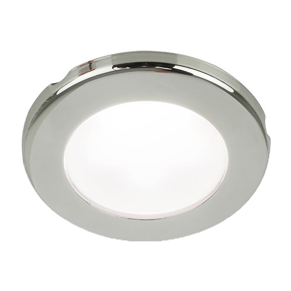 Hella Marine EuroLED 75 3" Round Screw Mount Down Light - White LED - Stainless Steel Rim - 24V [958110121] - Houseboatparts.com