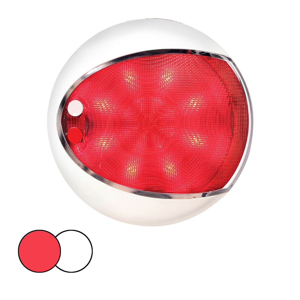 Hella Marine EuroLED 130 Surface Mount Touch Lamp - Red/White LED - White Housing [959950121] - Houseboatparts.com