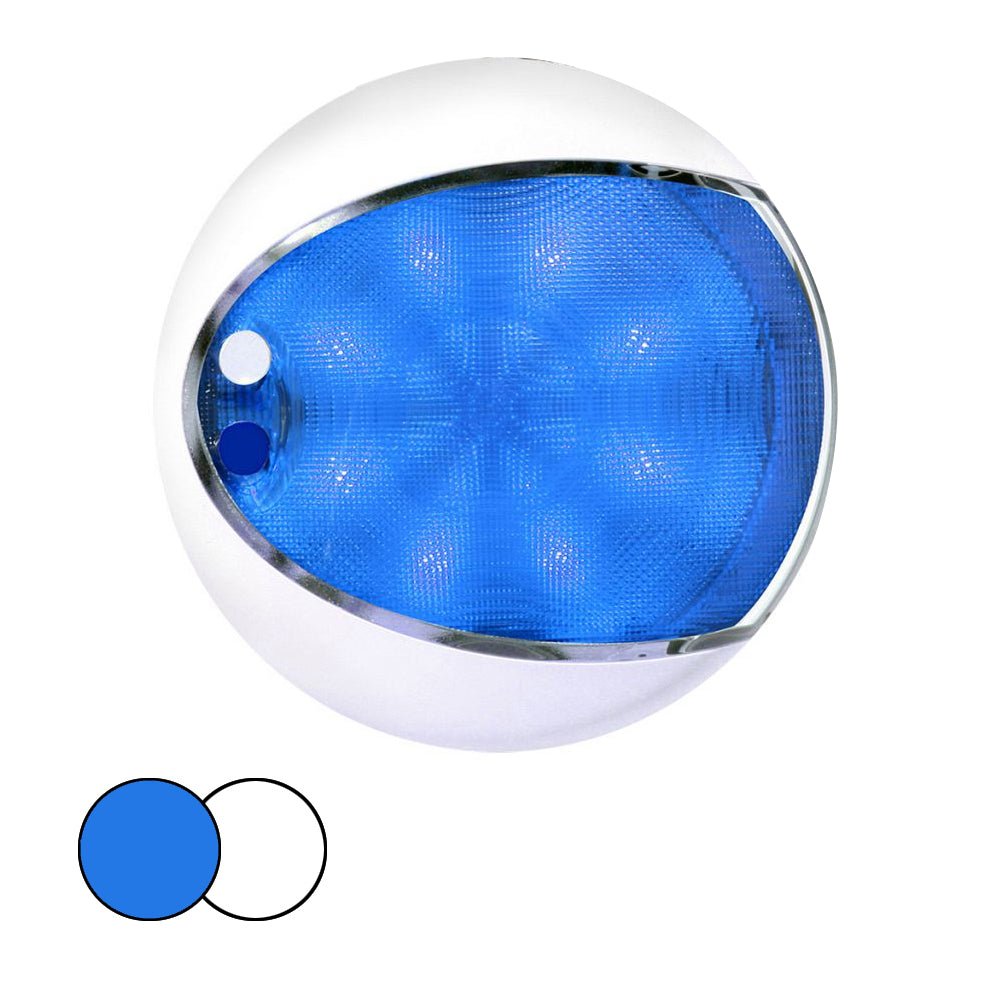 Hella Marine EuroLED 175 Surface Mount Touch Lamp - Blue/White LED - White Housing [959951121] - Houseboatparts.com