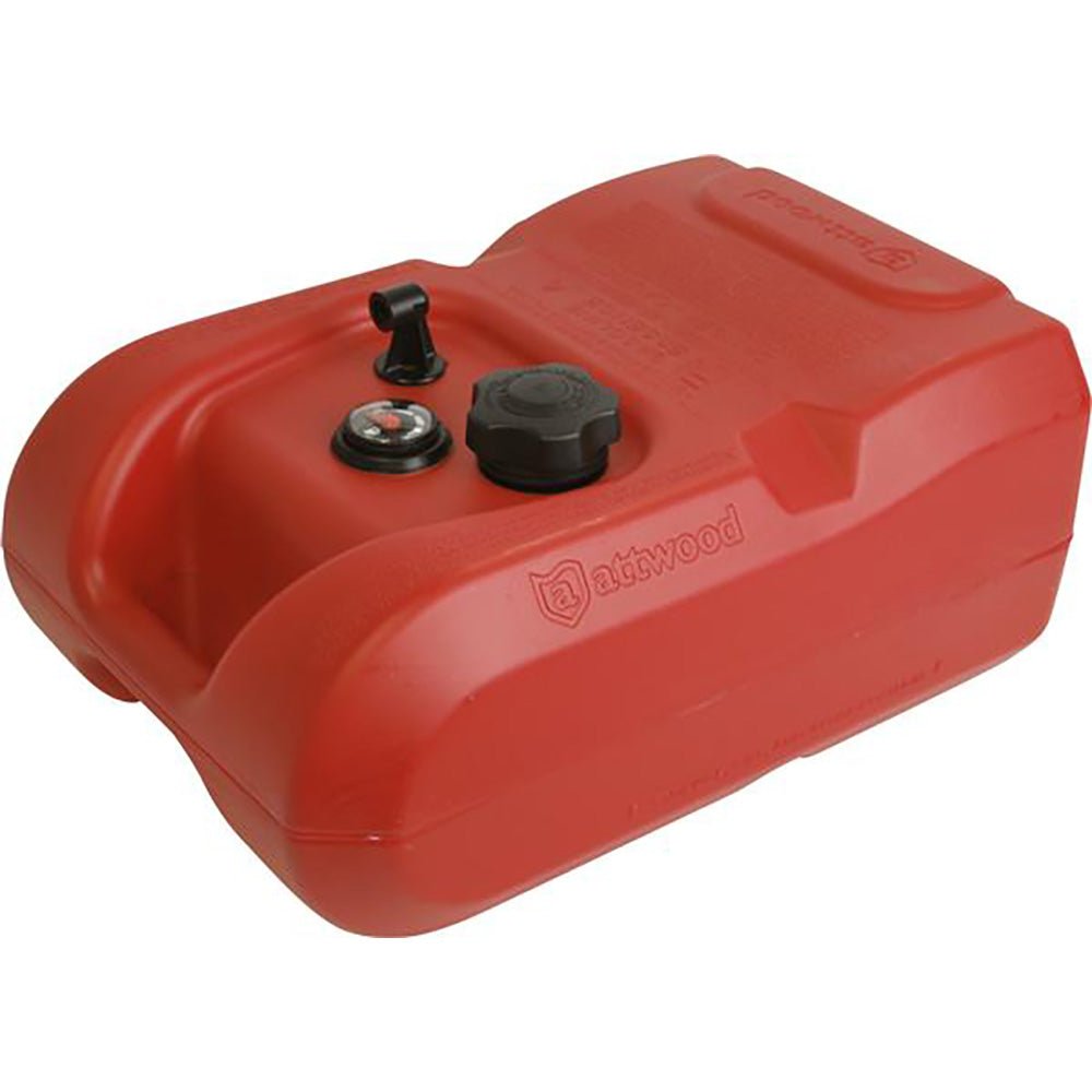 Attwood Portable Fuel Tank - 6 Gallon w/Gauge [8806LPG2] - Houseboatparts.com