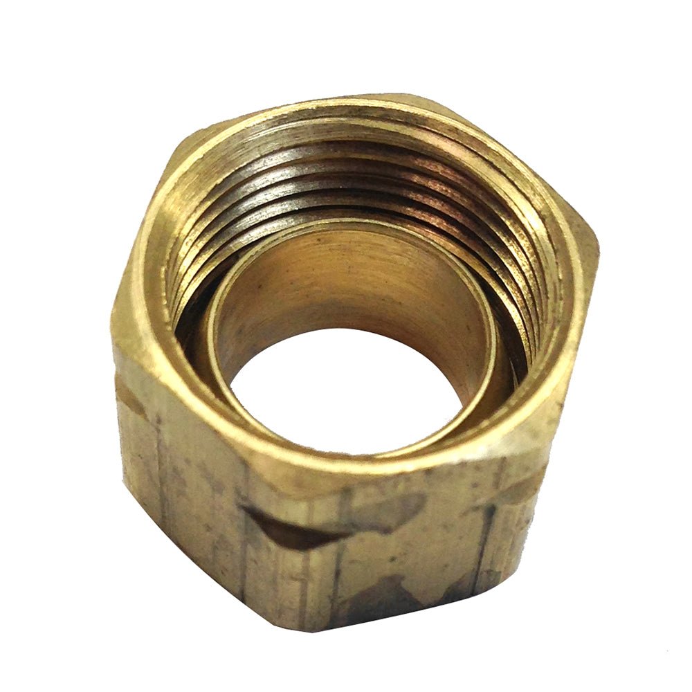 Uflex Brass Compression Nut w/Sleeve #61CA-6 [71004K] - Houseboatparts.com