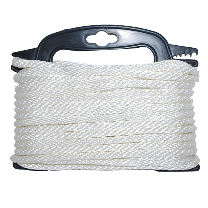 Attwood Braided Nylon Rope - 3/16" x 100' - White [117553-7] - Houseboatparts.com
