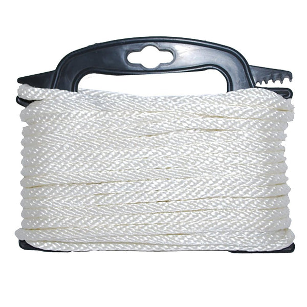 Attwood Braided Nylon Rope - 3/16" x 100' - White [117553-7] - Houseboatparts.com