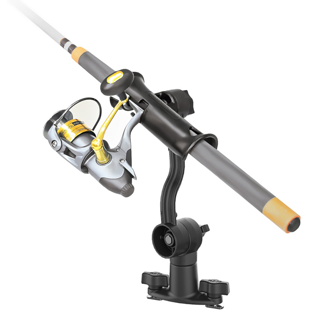 RAM Mount RAM Tube Jr. Rod Holder with Spline Post, Extension Arm and Track Base [RAP-390-PA-421] - Houseboatparts.com