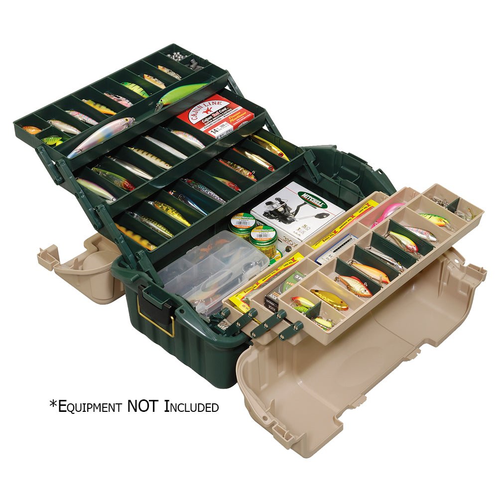 Plano Hip Roof Tackle Box w/6-Trays - Green/Sandstone [861600] - Houseboatparts.com