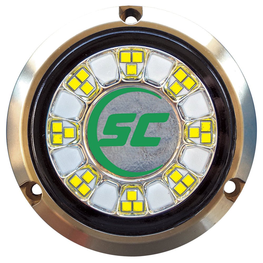 Shadow-Caster SCR-24 Bronze Underwater Light - 24 LEDs - Aqua Green [SCR-24-AG-BZ-10] - Houseboatparts.com