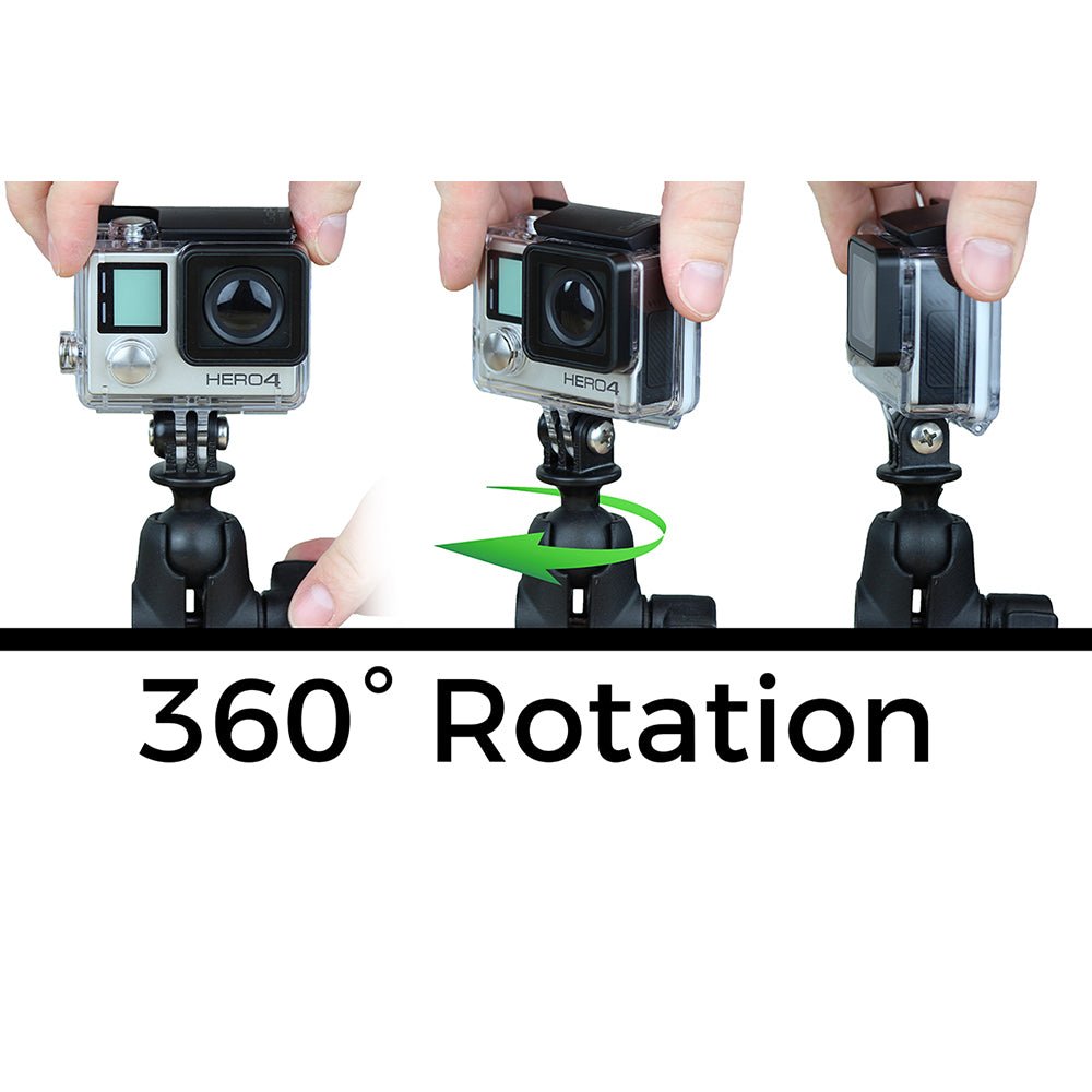 RAM Mount RAM 1" Ball Adapter for GoPro Bases with Short Arm and Action Camera Adapter [RAP-B-GOP2-A-GOP1U] - Houseboatparts.com