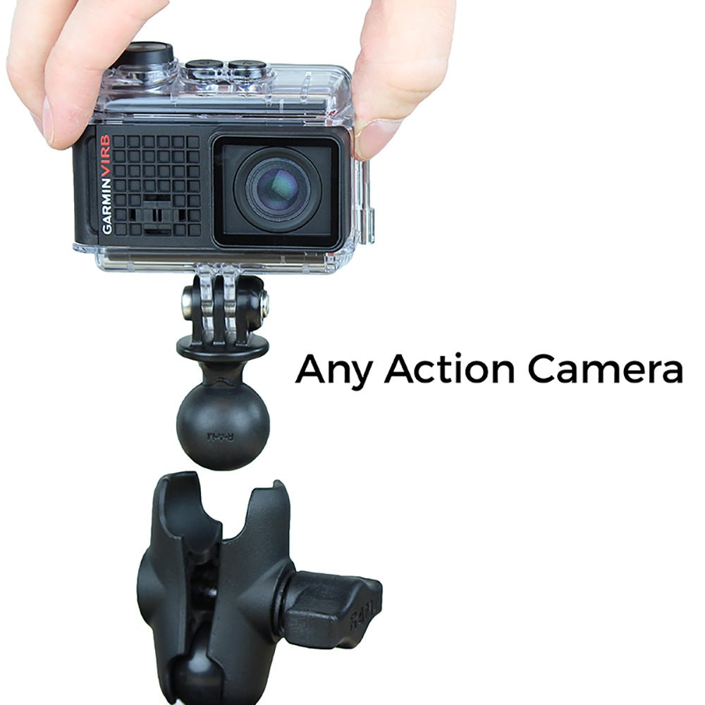 RAM Mount RAM 1" Ball Adapter for GoPro Bases with Short Arm and Action Camera Adapter [RAP-B-GOP2-A-GOP1U] - Houseboatparts.com