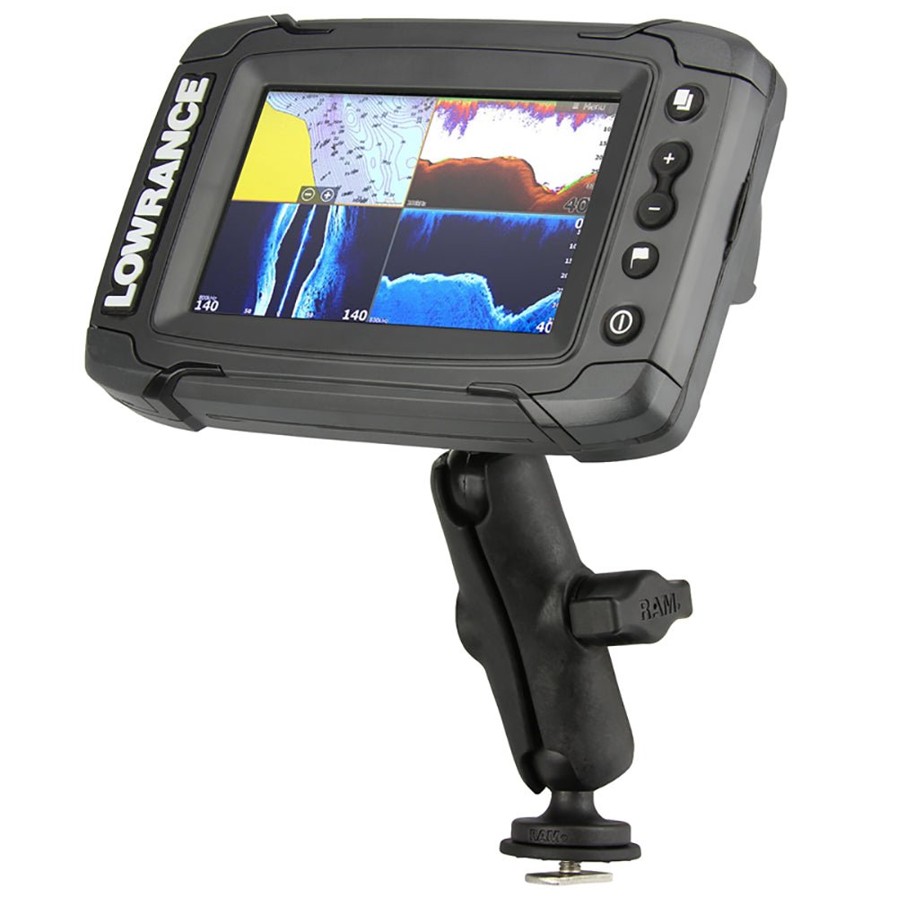 Ram Mount Track Ball Mount f/Lowrance Elite, Hook Mark-4 Series Fishfinders [RAP-B-202-LO11-354-TRA1] - Houseboatparts.com