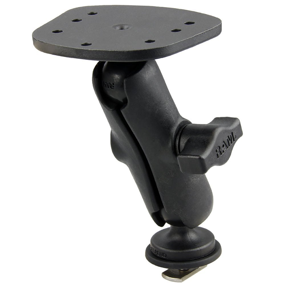 Ram Mount RAM Track Ball Mount with Marine Electronic Plate for the Eagle Cuda, FishEasy, Humminbird Piranha Lowrance X-4 [RAP-B-107-1B-354-TRA1U] - Houseboatparts.com